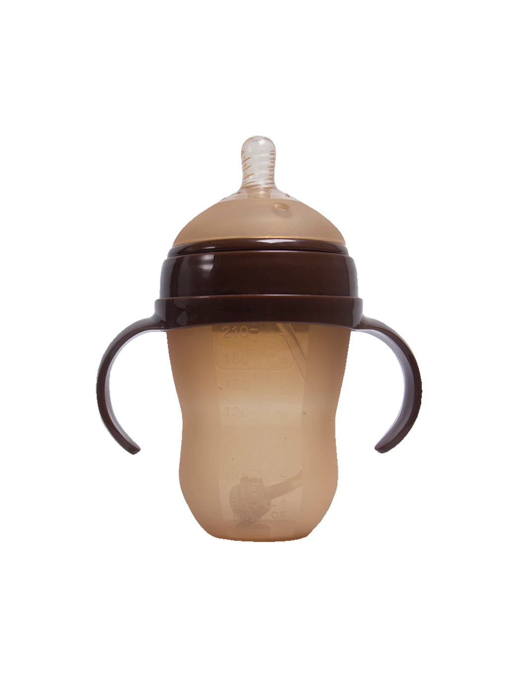 1Pc Silicone Baby Bottle 150ml/240ml Soft Durable against drops Big Mouth Pacifier Head Silicone with Handle and Gravity Ball