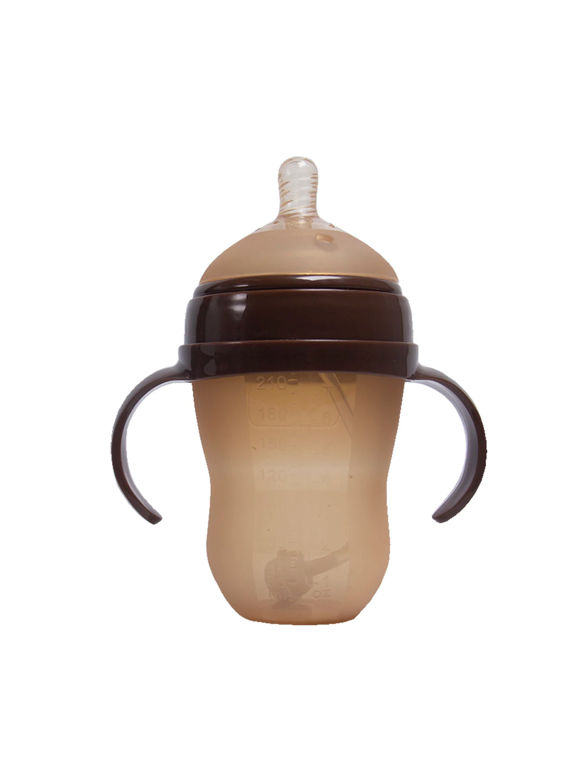 1Pc Silicone Baby Bottle 150ml/240ml Soft Durable against drops Big Mouth Pacifier Head Silicone with Handle and Gravity Ball