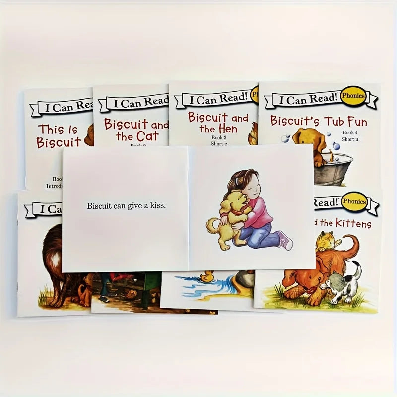 Phonics Readers 12-Book Set,Biscuit The Dog Children's Books for Early Learning, English Beginner Reading Collection,Sekx Tablet