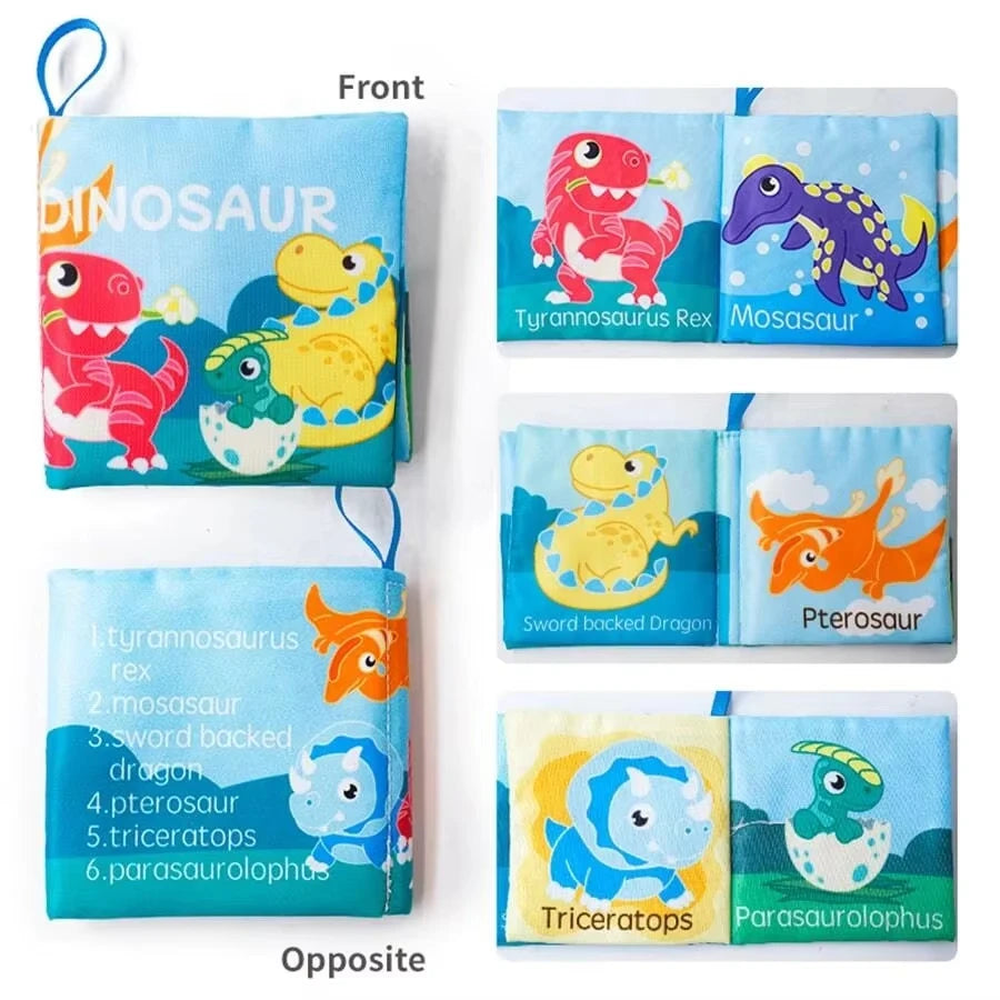 Soft Baby Crinkle Book Set, Bath Books,Nontoxic Fabric Soft Cloth Books for Babies,Early Education Toys Giftable