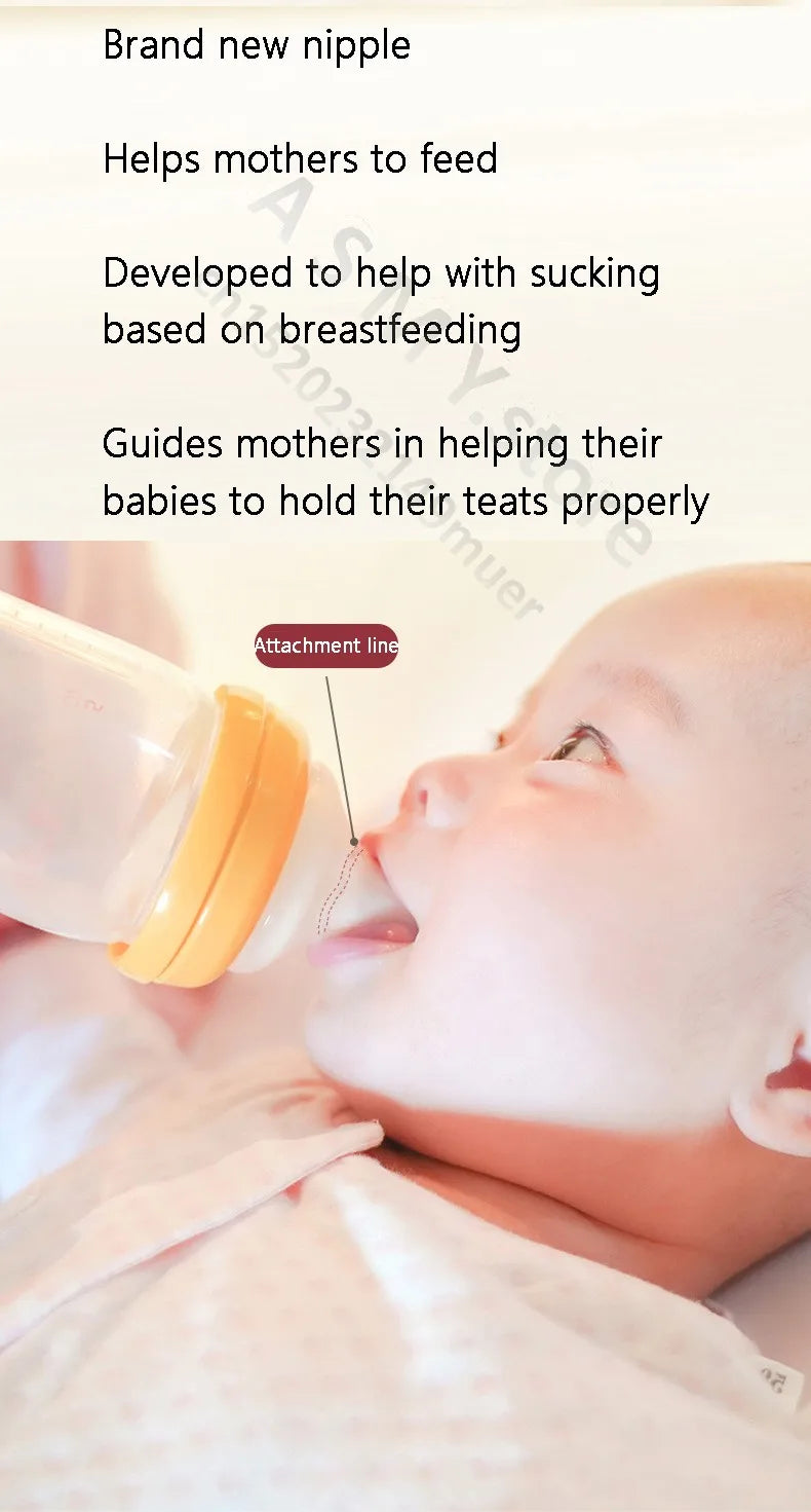 Baby nipples /for pigeon 2nd / 3rd generation bottles, silicone natural taste, wide diameter 5CM universal nipple/