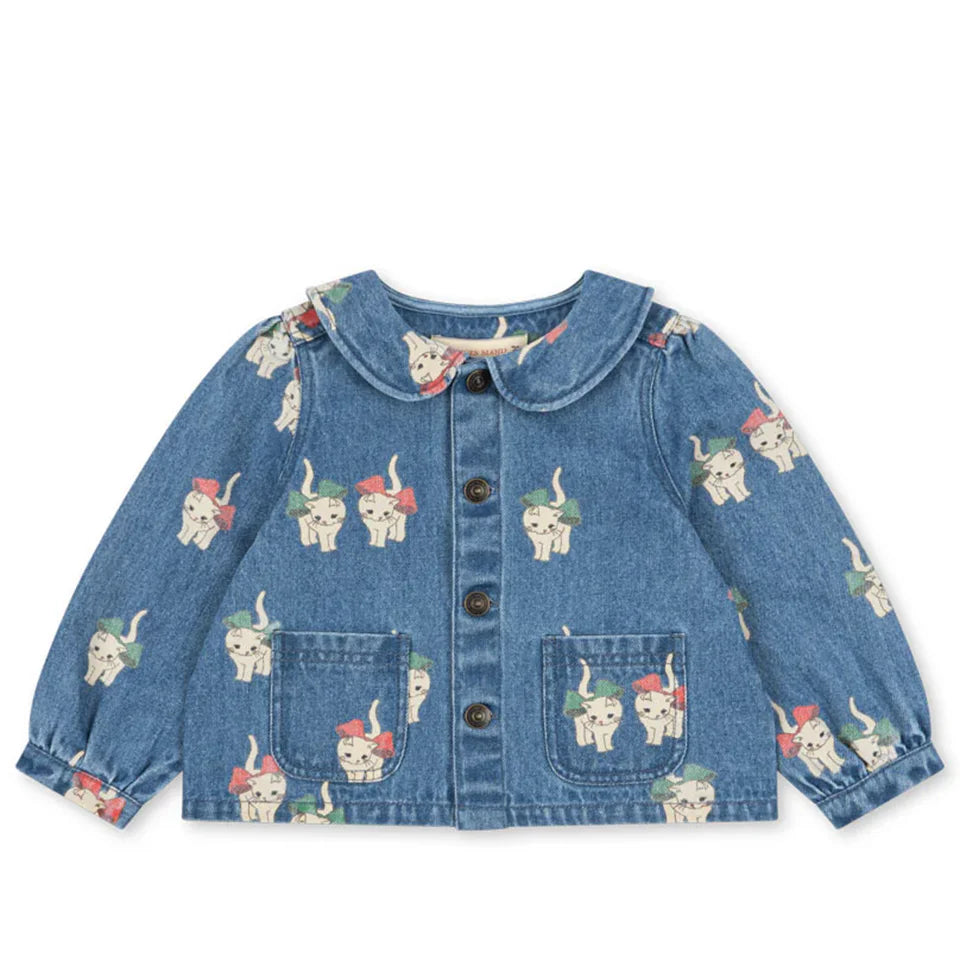 26 KS Toddler Girls Denim Overalls Boys Lemon Jacket Jeans Girl Cat Vest Dress Children Clothes Set Kids Fashion Outerwear Pants
