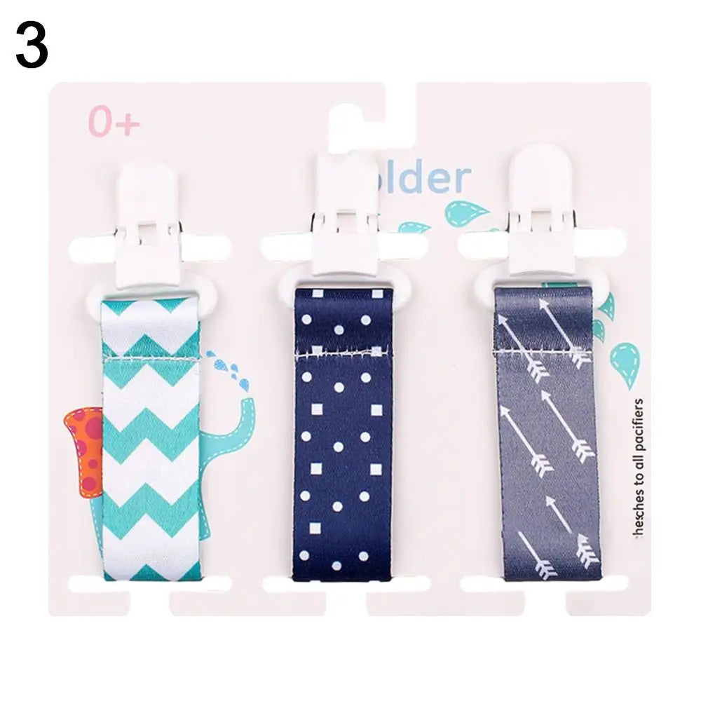 3 Sets of Dummy Pacifier Clips Baby Care Nipple Holder Baby Pacifier Chain Brackets Carrying Pacifier Brackets Gifts