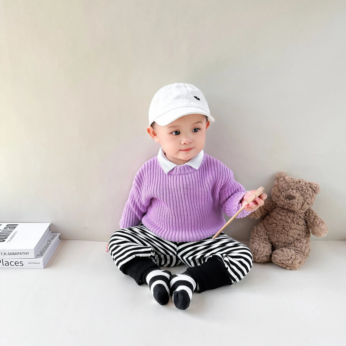 0-6Yrs Baby Boys Sweaters Spring Autumn Children Solid Color Basic Warm Knit Sweater Kids Girls Baby Pullover Sweaters Clothes