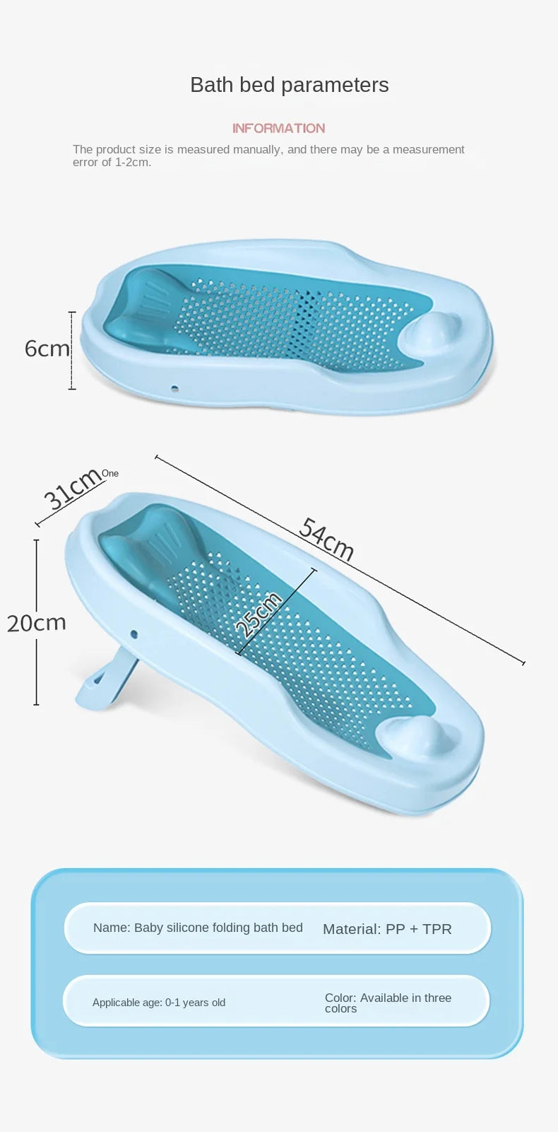Baby Shower Rack Can Sit and Lie Down, Baby Bathtub Anti Slip Mat, Newborn Shower Net Universal Bath Bed Holder