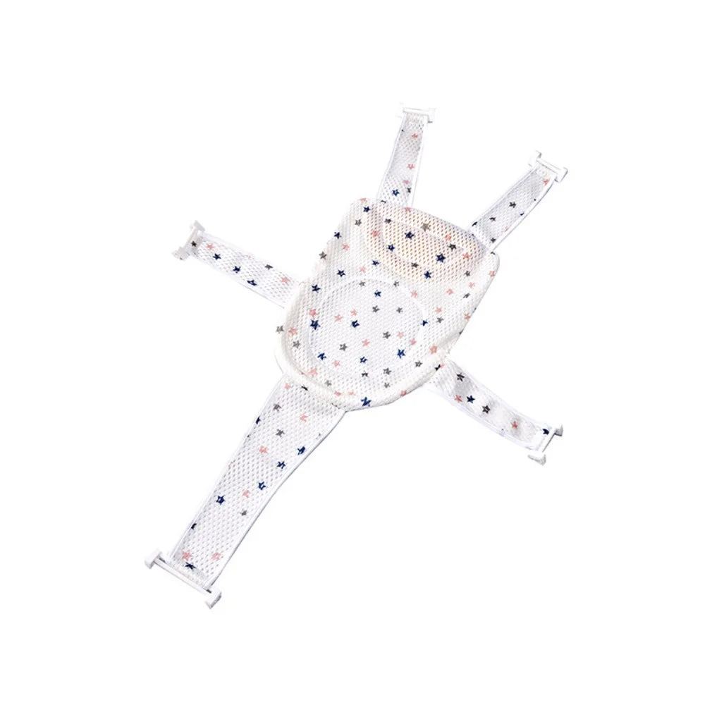 Cross-shaped Anti-slip Baby Bath Net Mat Newborn Adjustable Baby Bath Cushion Children Bathtub Shower Cradle Bed Seat Baby Bath