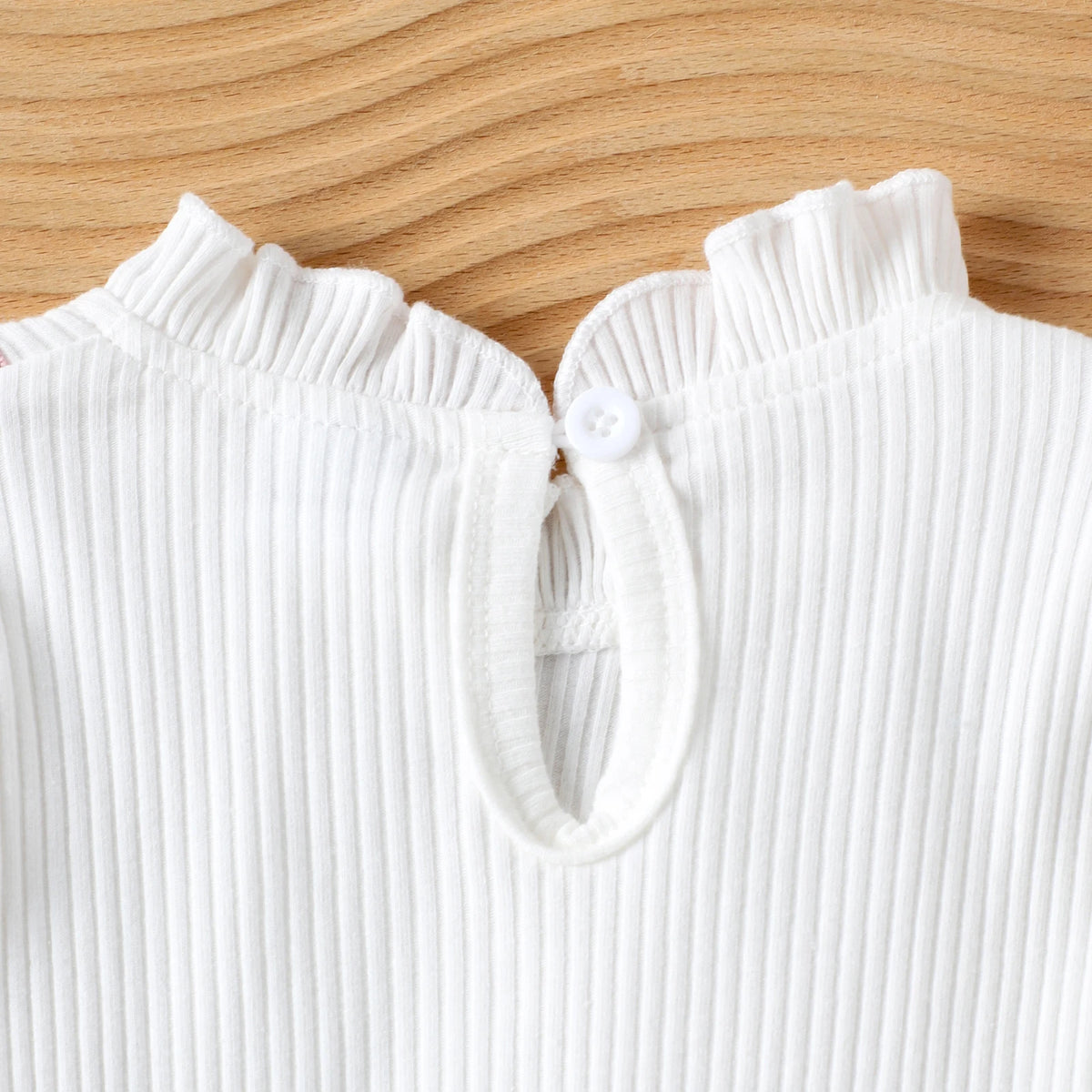 Spring and Autumn New Style Girls Are Sweet and Comfortable 1-4 Years Old White Long-Sleeved Color Matching Top + Trousers