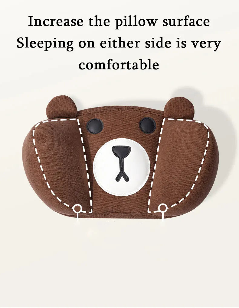1Set Car Cute Cartoon Pillow Car Mounted Child Sleeping Pillow Car Removable Comfortable Breathable Headrest Lumbar Support
