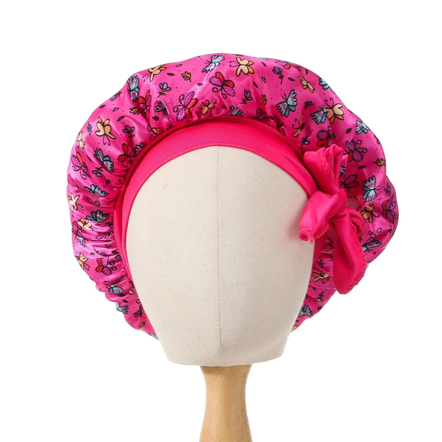 Satin Bonnet for Baby Hair Care Night Sleep Silk Beanie Hat Newborn Baby Girls Children Sleeping Bonnets Cap Kids Cooking Hat