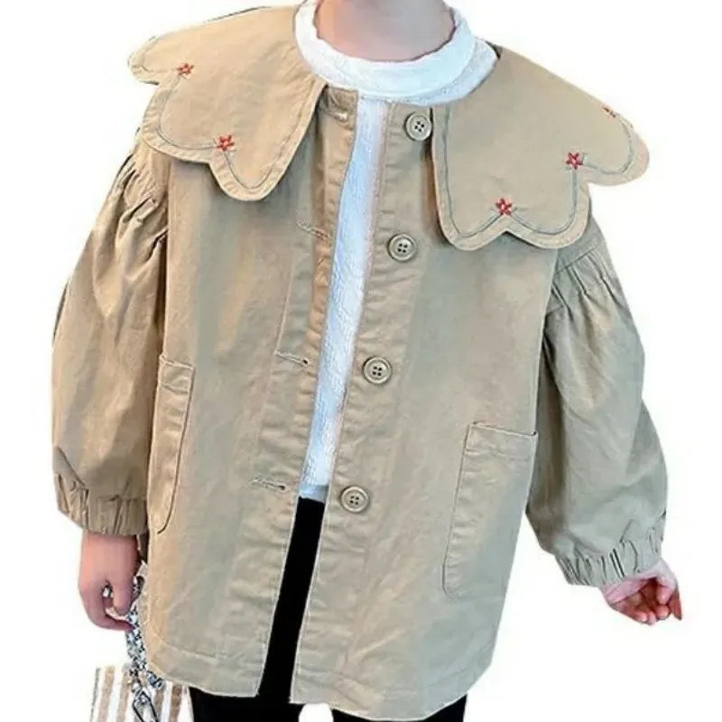 2-12 Years Girls' Coat Spring and Autumn New Style Korean Edition Children's Jacket Casual Windbreaker