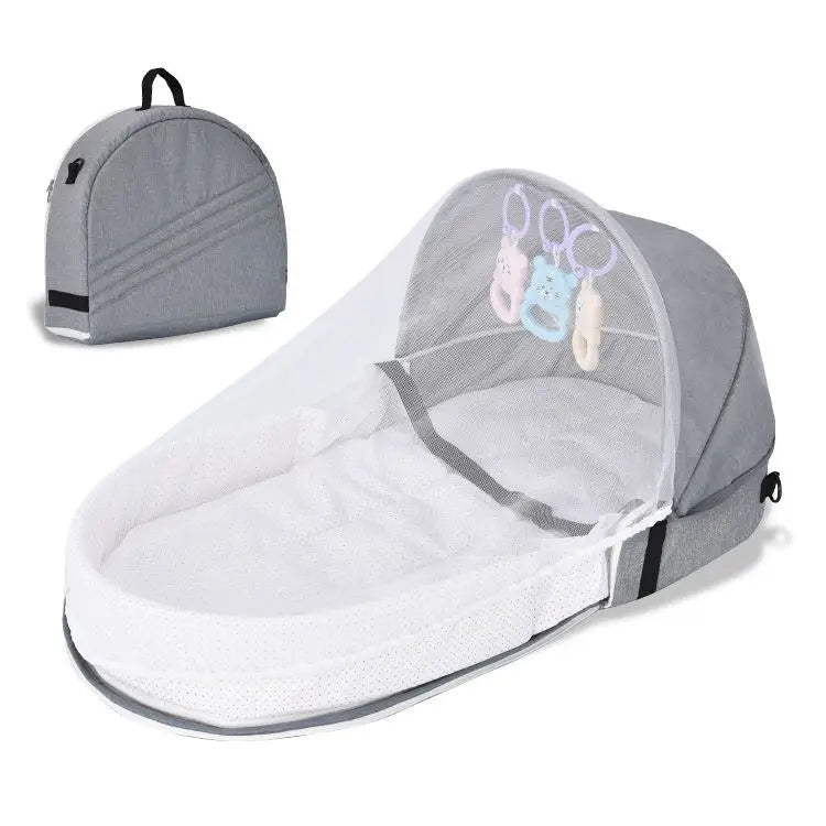 Portable Folding Anti-Crush Baby Bed Mid-Size Crib for Newborns Isolation Bionic Travel Baby Bed
