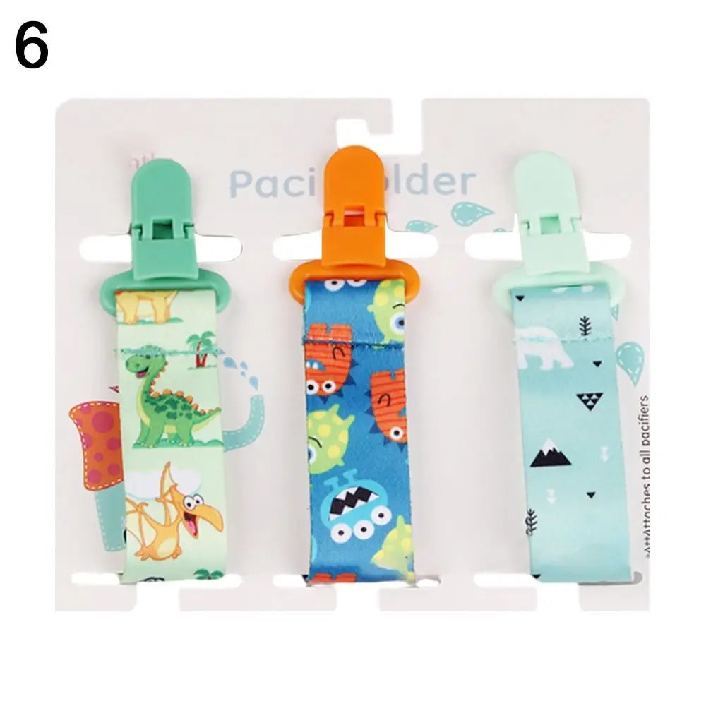3 Sets of Dummy Pacifier Clips Baby Care Nipple Holder Baby Pacifier Chain Brackets Carrying Pacifier Brackets Gifts