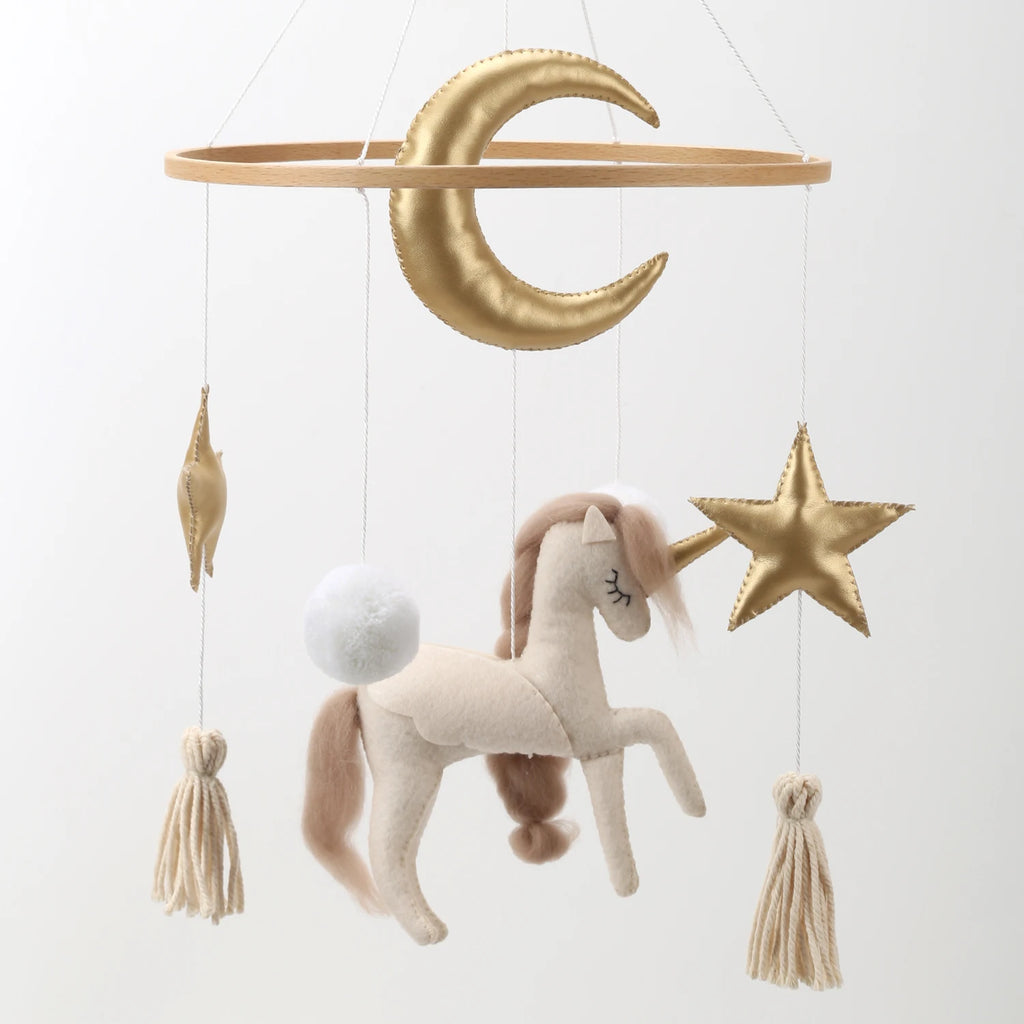 Unicorn baby mobile for crib Baby Girl Mobile Unicorn Nursery decor