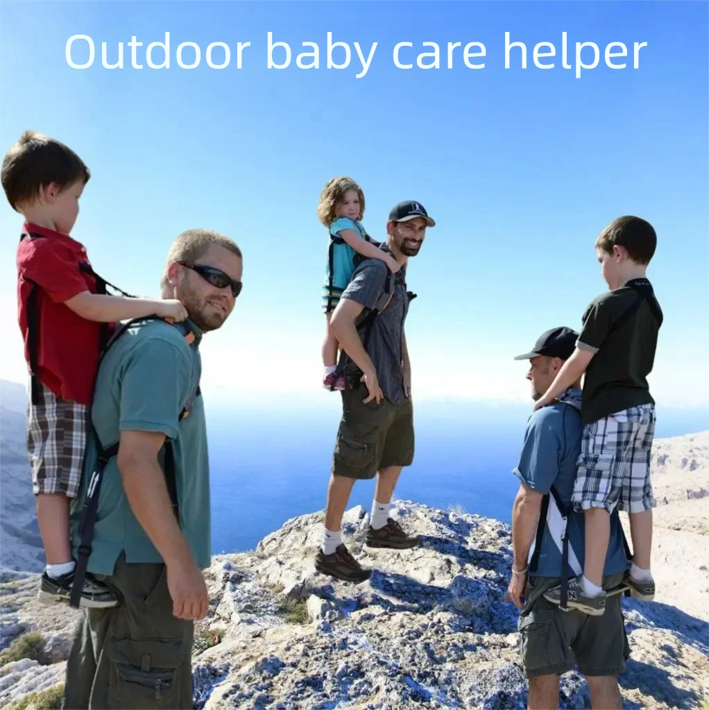 Ergonomic Baby Carrier with Standing Assist Footrest Outdoor Hiking Backpack Front Facing Carrier Infant Toddler Parent Hands
