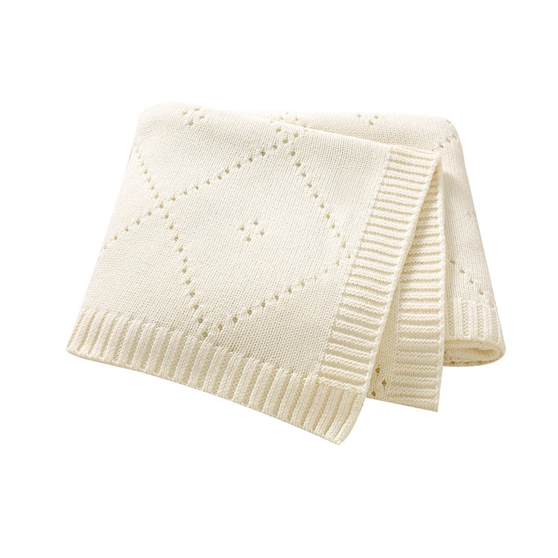 90*70cm Cotton Baby Blankets Knit Newborn Boys Girls Sleeping Covers Stuff for Stroller Bed Best Comfort Infant Toddler Cellular