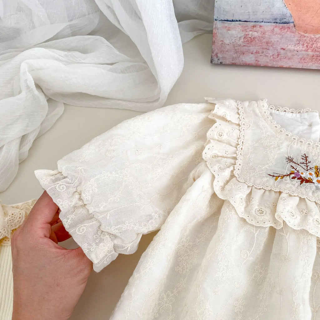 Newborn Baby Clothes Girl Spring Summer 2025 Floral Lace Baby Girl Romper Clothes Cotton Infant Baby Bodysuit Girl Jumpsuit