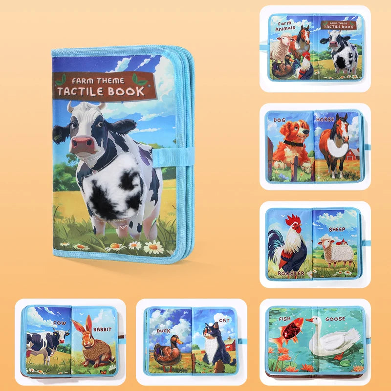 Children's Enlightenment and Early Education Cognitive Picture Books Simulated Animals Unstoppable 3D Books Touch Books Farm