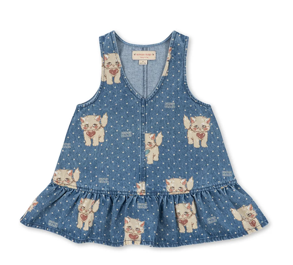 26 KS Toddler Girls Denim Overalls Boys Lemon Jacket Jeans Girl Cat Vest Dress Children Clothes Set Kids Fashion Outerwear Pants