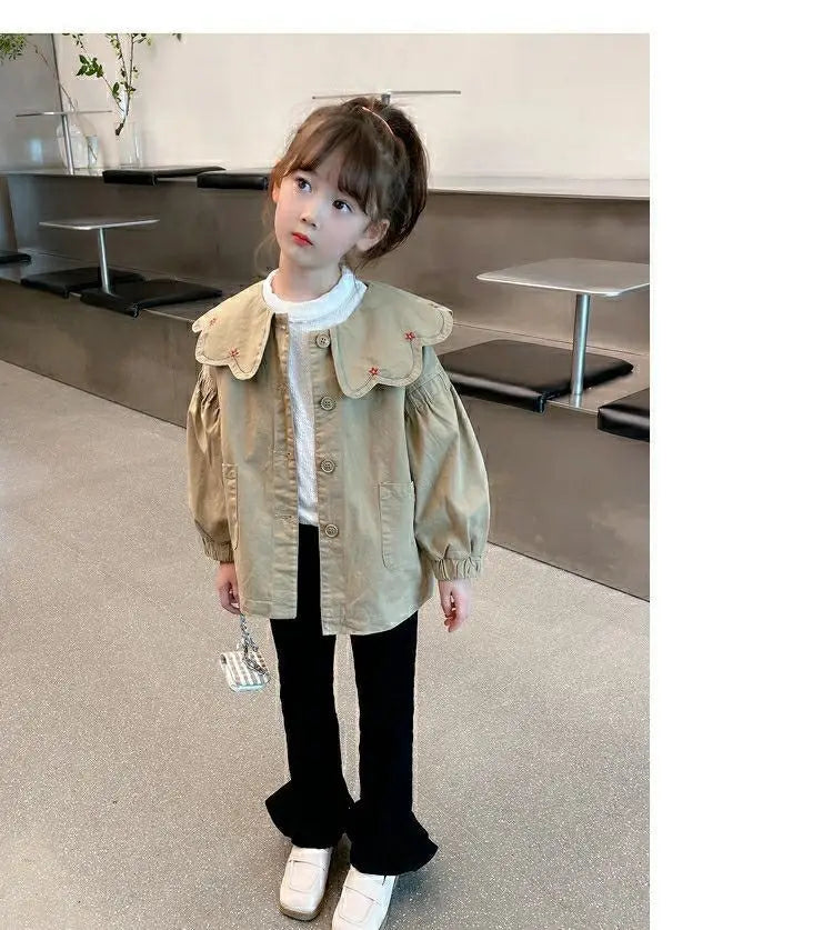 2-12 Years Girls' Coat Spring and Autumn New Style Korean Edition Children's Jacket Casual Windbreaker