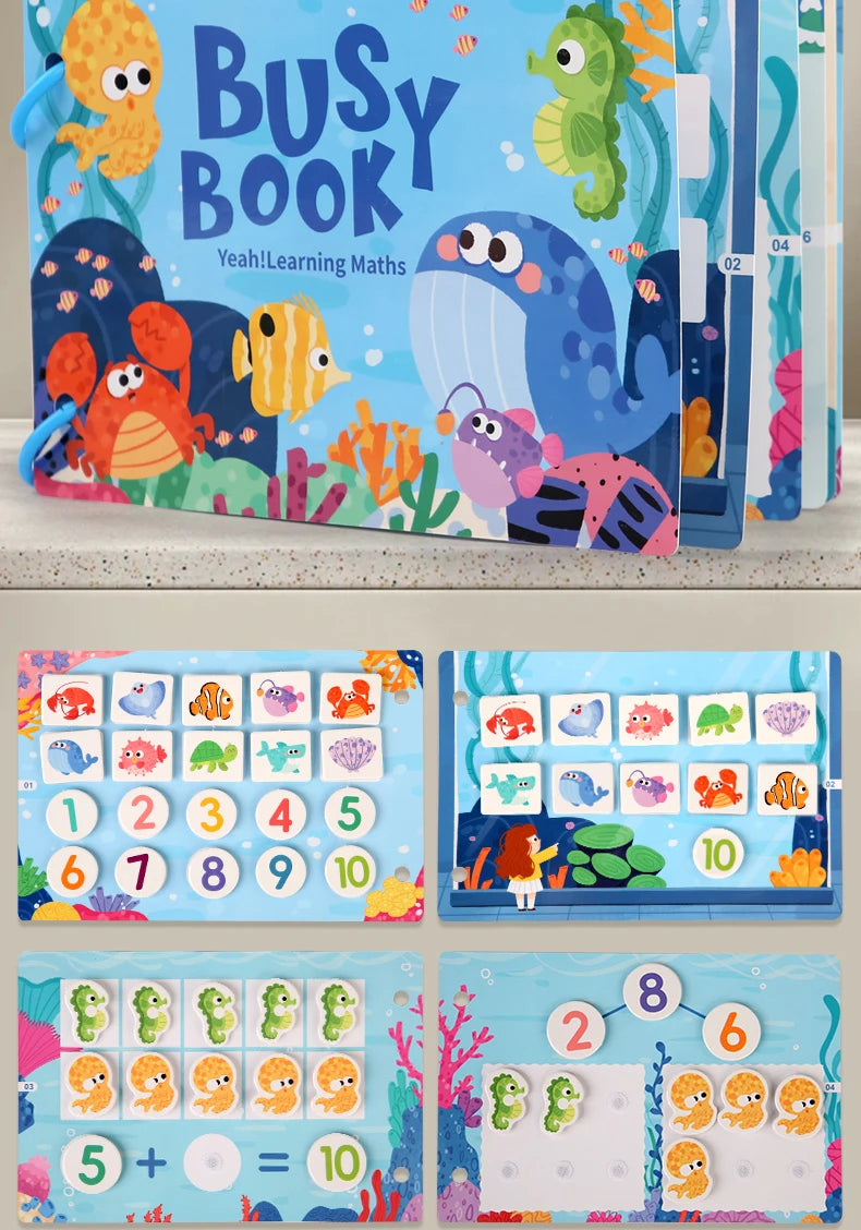 Montessori Baby Busy book My First Quiet Book Paste Early Learning Education Ty Children Toy Matching Game for Babies 2 3 Years