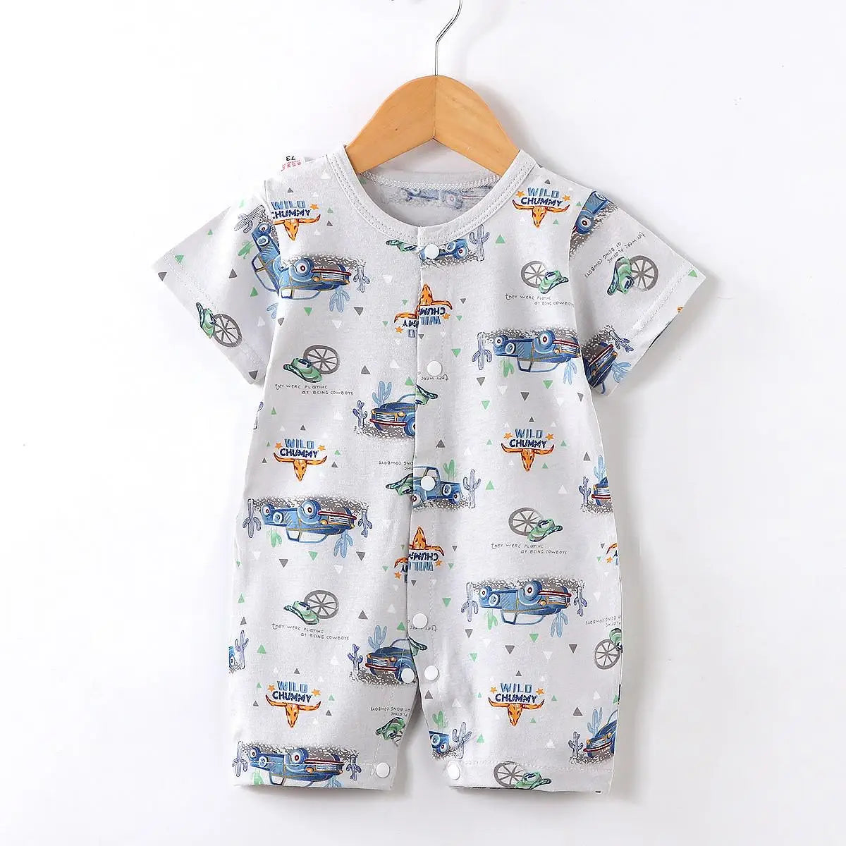0-24month Baby Clothes Summer Toddler Jumpsuit Printed Fashion Cute Infantil Costume Cotton Short Sleeve Climbing Clothes Onesie