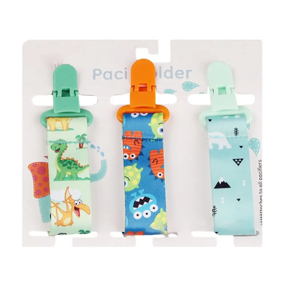 3 Sets of Dummy Pacifier Clips Baby Care Nipple Holder Baby Pacifier Chain Brackets Carrying Pacifier Brackets Gifts