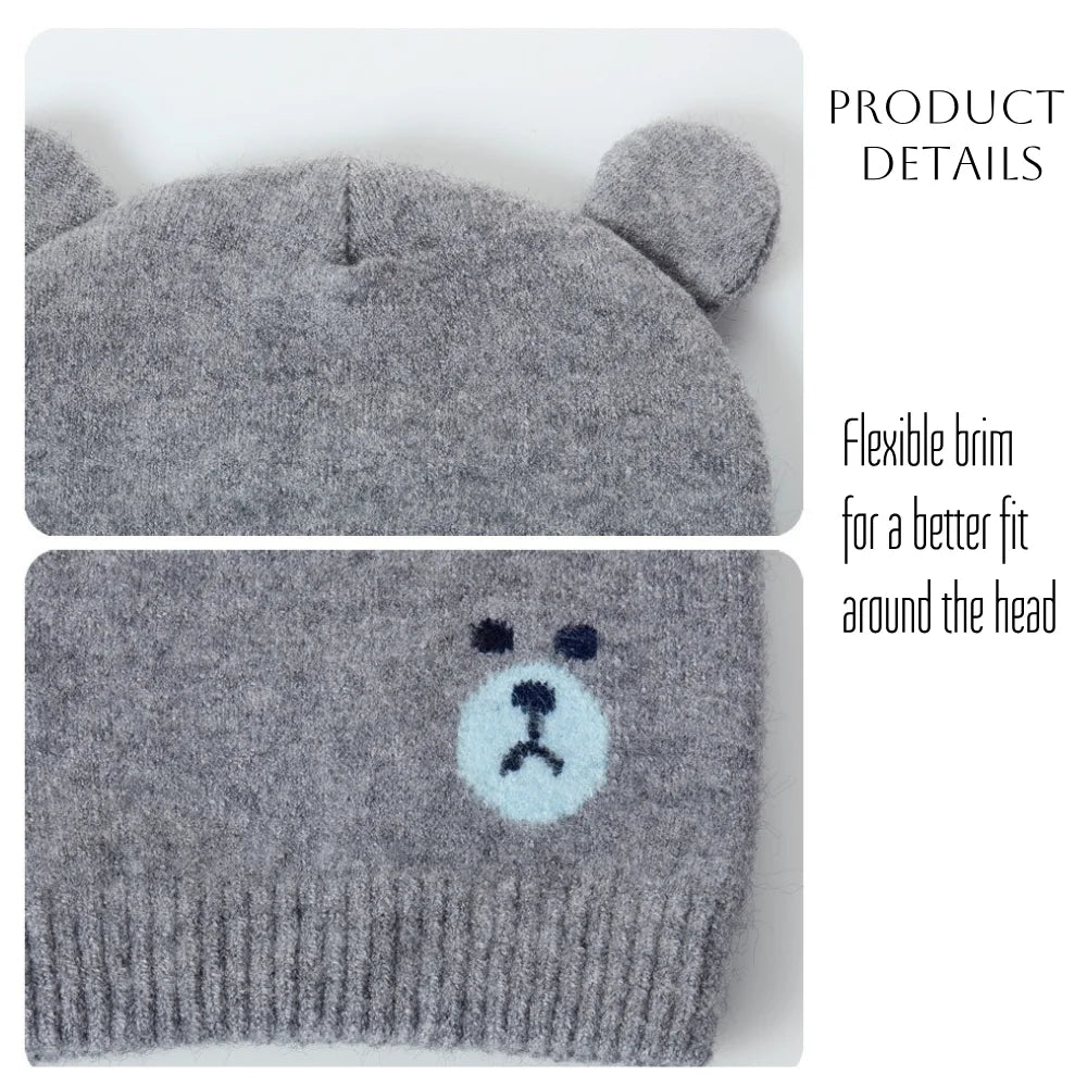 Baby Neck Warmer & Hat 2-Piece Set - Elastic Headband, Ear Protection, Warm & Cozy, Perfect Christmas Gift for Newborns