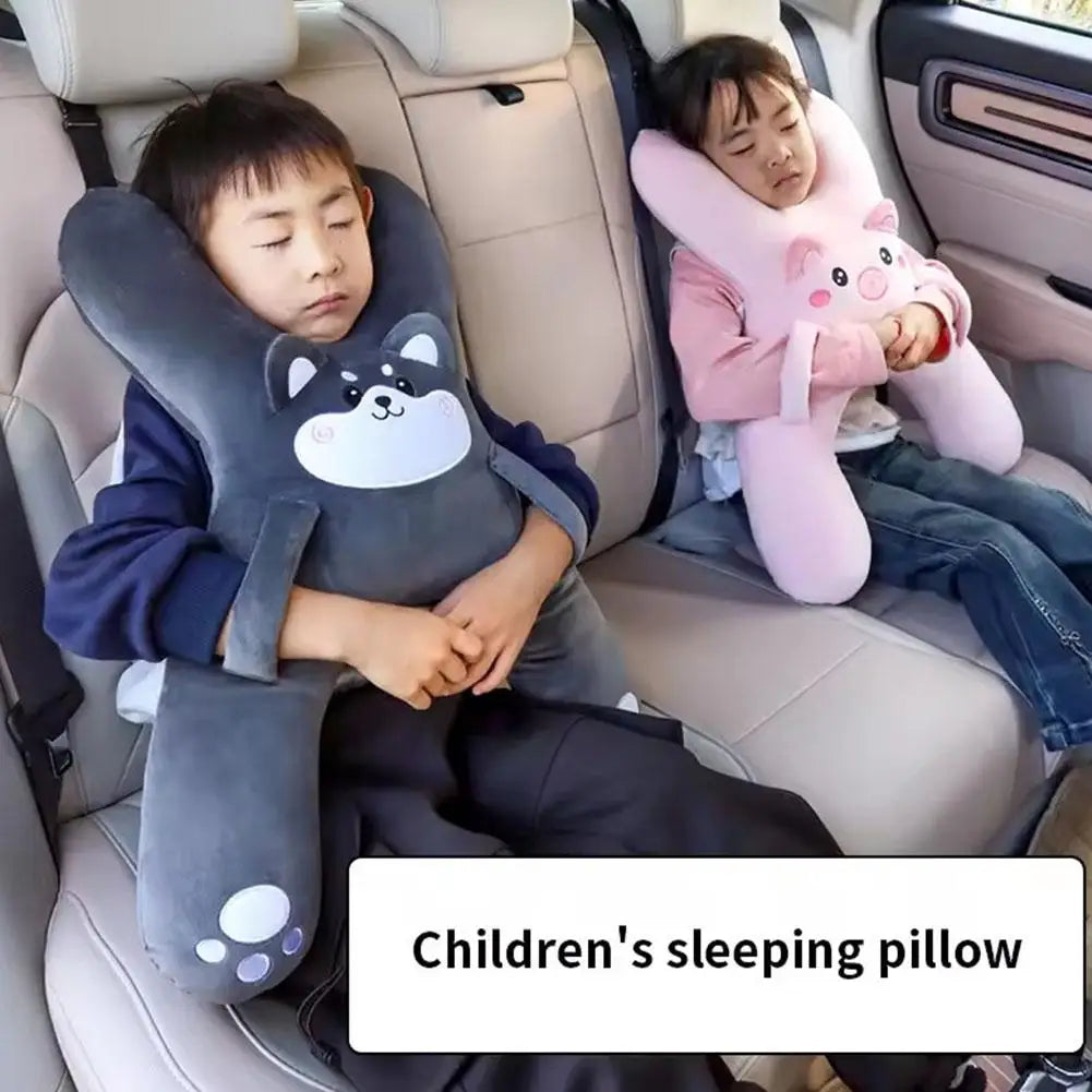 Car Children's Pillow Comfortable And Breathable Car Waist Pillow Child Cute Sleeping Car-Mounted Headrest Cartoon Support B0N1