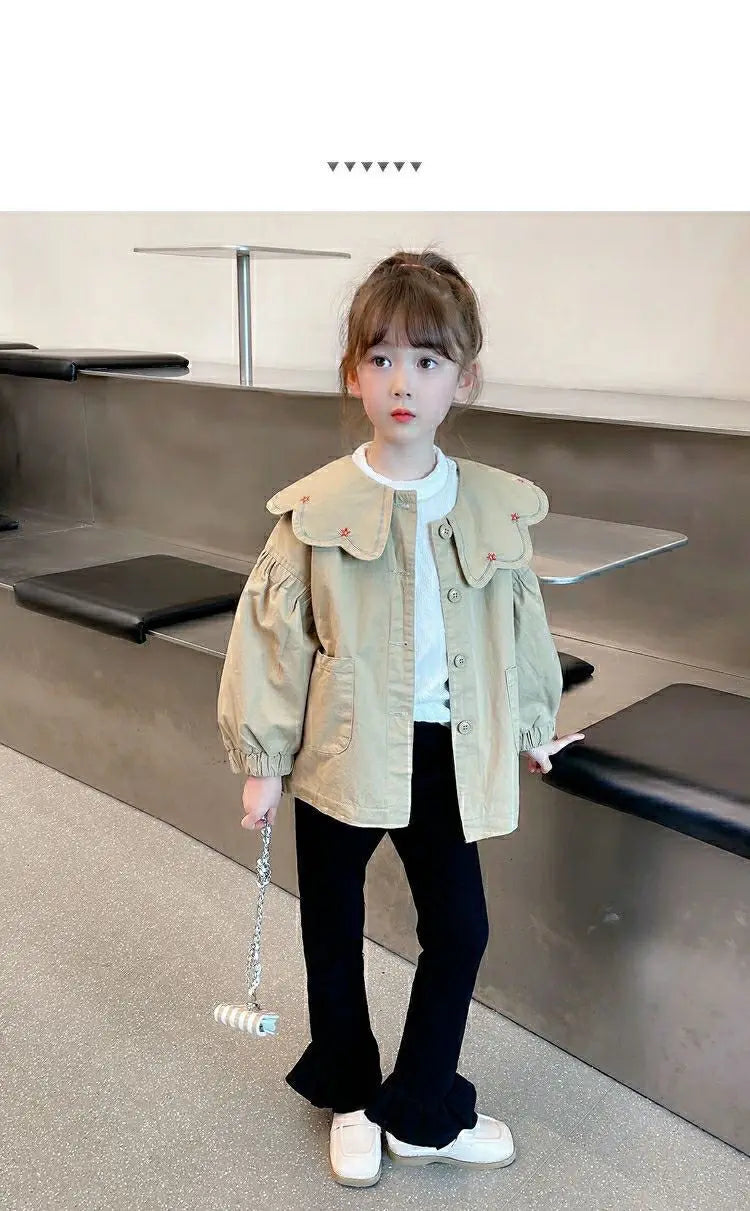 2-12 Years Girls' Coat Spring and Autumn New Style Korean Edition Children's Jacket Casual Windbreaker