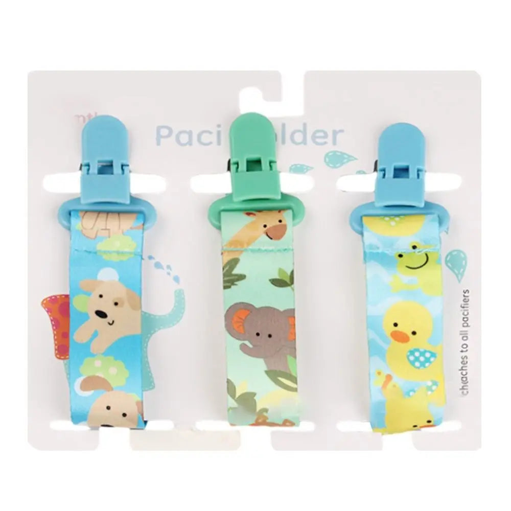 3 Sets of Dummy Pacifier Clips Baby Care Nipple Holder Baby Pacifier Chain Brackets Carrying Pacifier Brackets Gifts