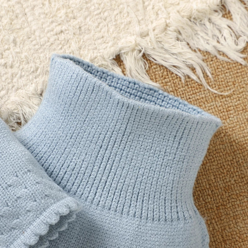Baby Clothes Sets Winter Warm Knitted Newborn Boys Girls Long Sleeve Sweater Shorts+Pants Outfits 2pcs Infant Autumn Suits 0-18m