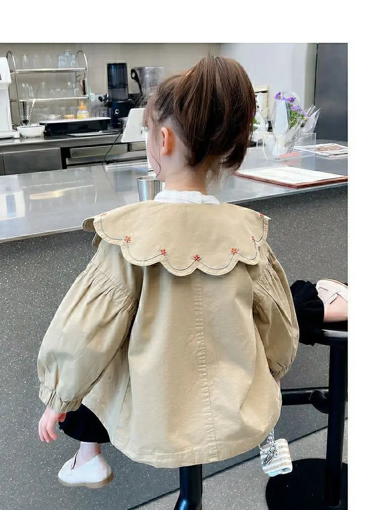 2-12 Years Girls' Coat Spring and Autumn New Style Korean Edition Children's Jacket Casual Windbreaker