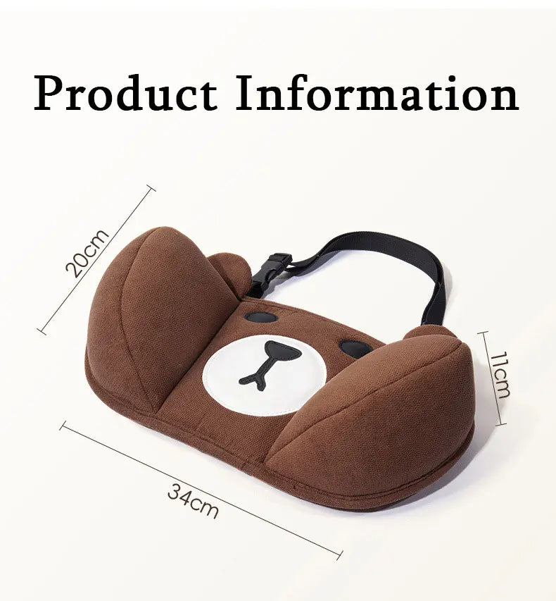 1Set Car Cute Cartoon Pillow Car Mounted Child Sleeping Pillow Car Removable Comfortable Breathable Headrest Lumbar Support