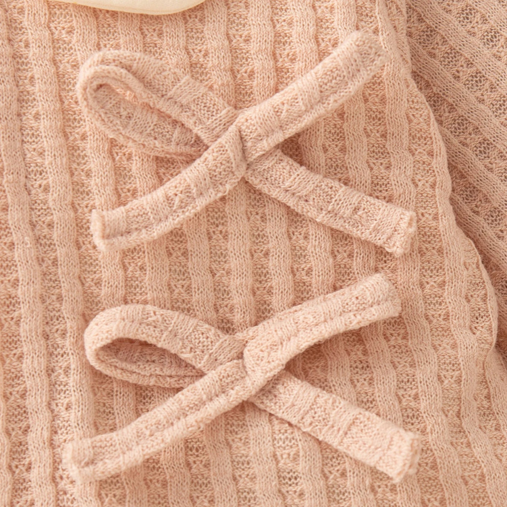 Autumn And Winter New Baby Girl Dress Sweet Bow, Imitation Cardigan Princess Dress Children'S Clothing (9 Months To 3 Years Old)
