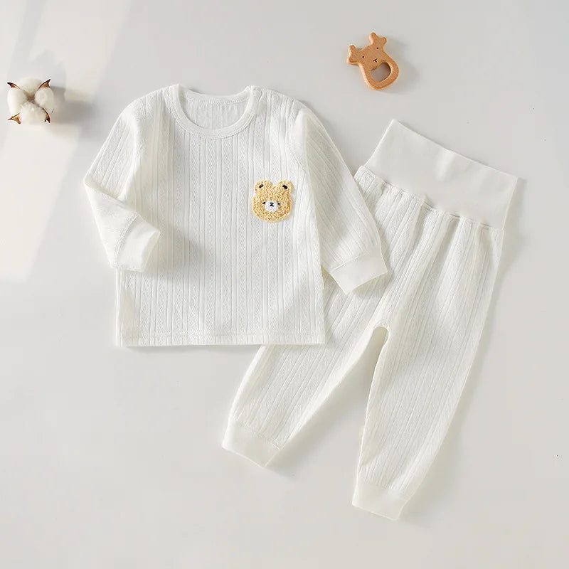 Children's 2-Piece Set Of Cotton Underwear Boneless A Baby Long-Sleeved Trousers Clothes Baby Clothing Homewear Pajamas Set