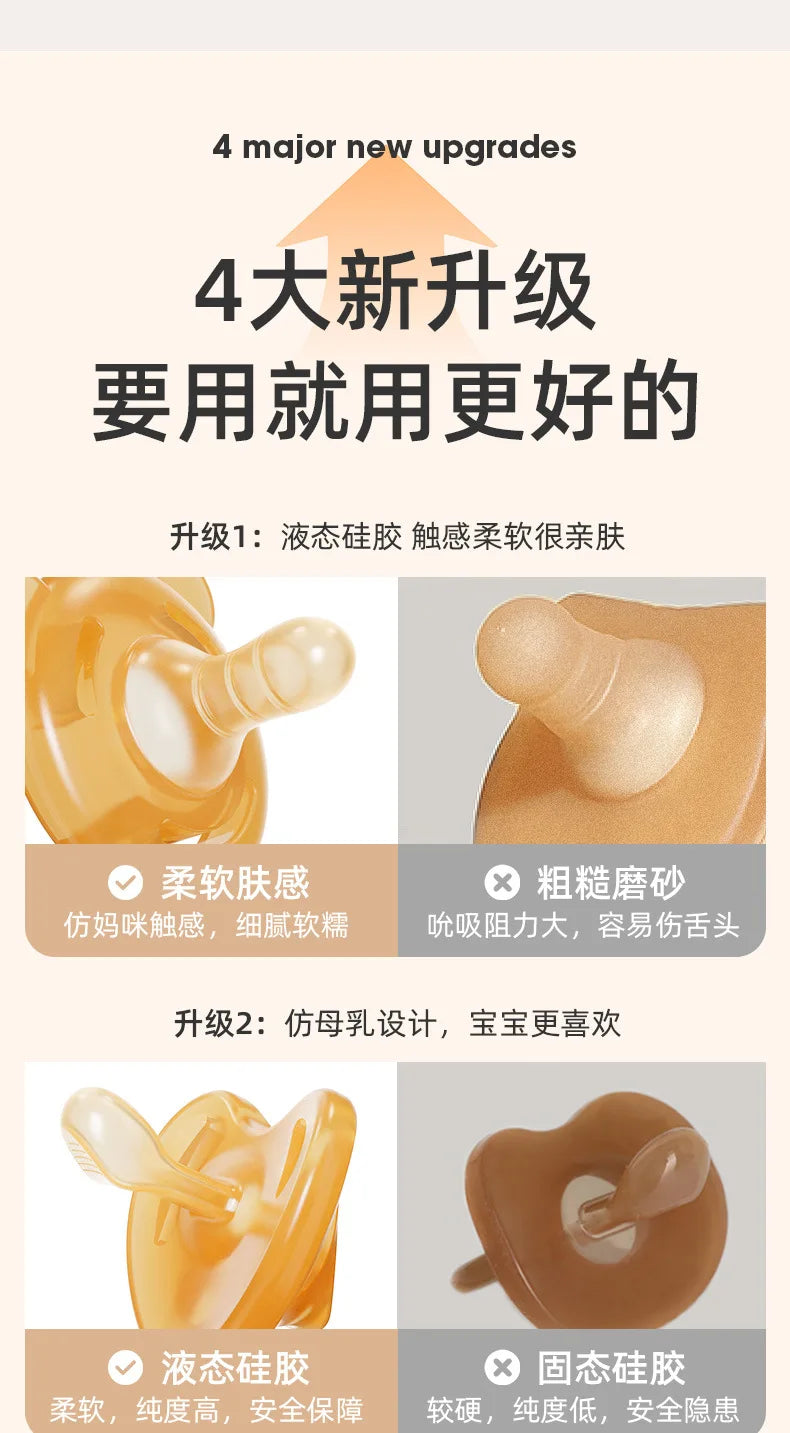 Baby pacifier/Sleep aid for babies over 3 months old/Anti bloating silicone