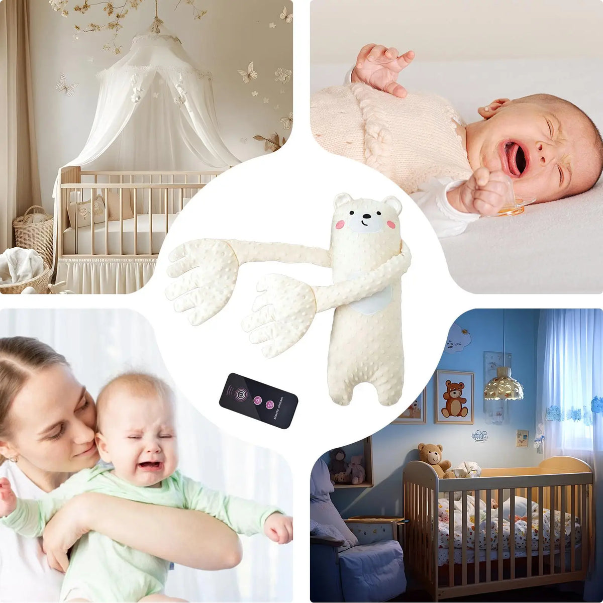 Remote Control Electric Baby Sleep Toy Baby Sleep Aid Companion Cartoon Patting Patter Cartoon Baby Sleep Aid Soother Pillow