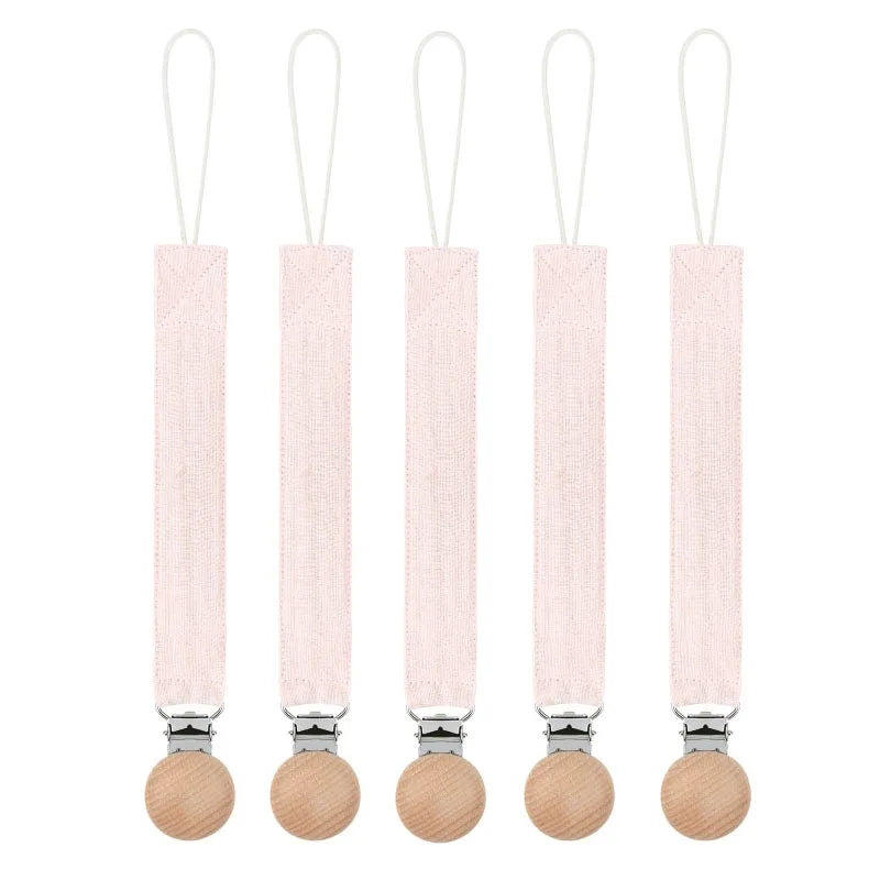 5pcs Baby Pacifier Clips Cotton Pacifier Chain Nipple Bracket Holder For Nipples Toddler Toy Dummy Clip Baby Shower Gift