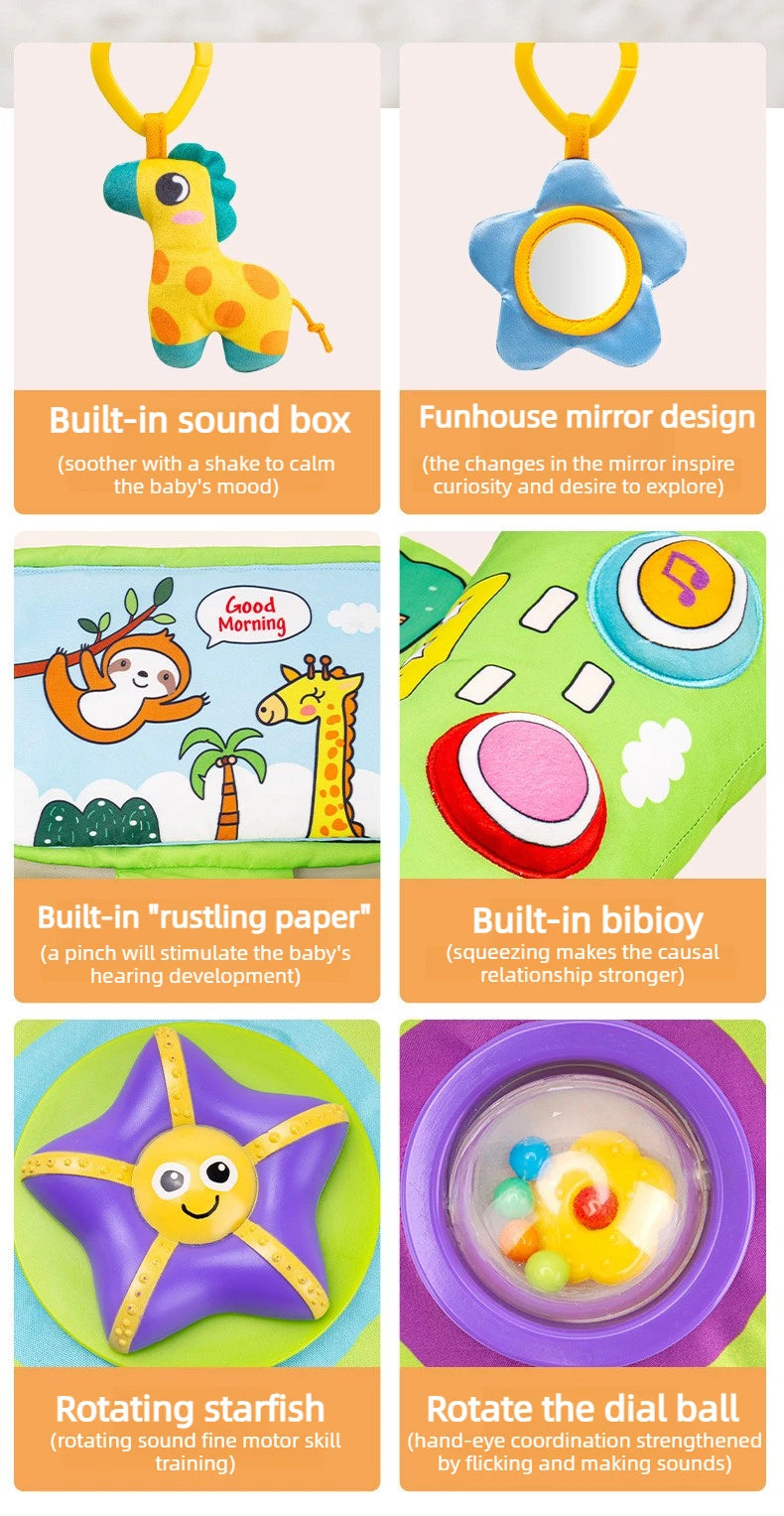 1Pc Soft U-shaped Baby Tummy Pillow, comfy head lifting training cushion, fun play mat and practical gift for newborns