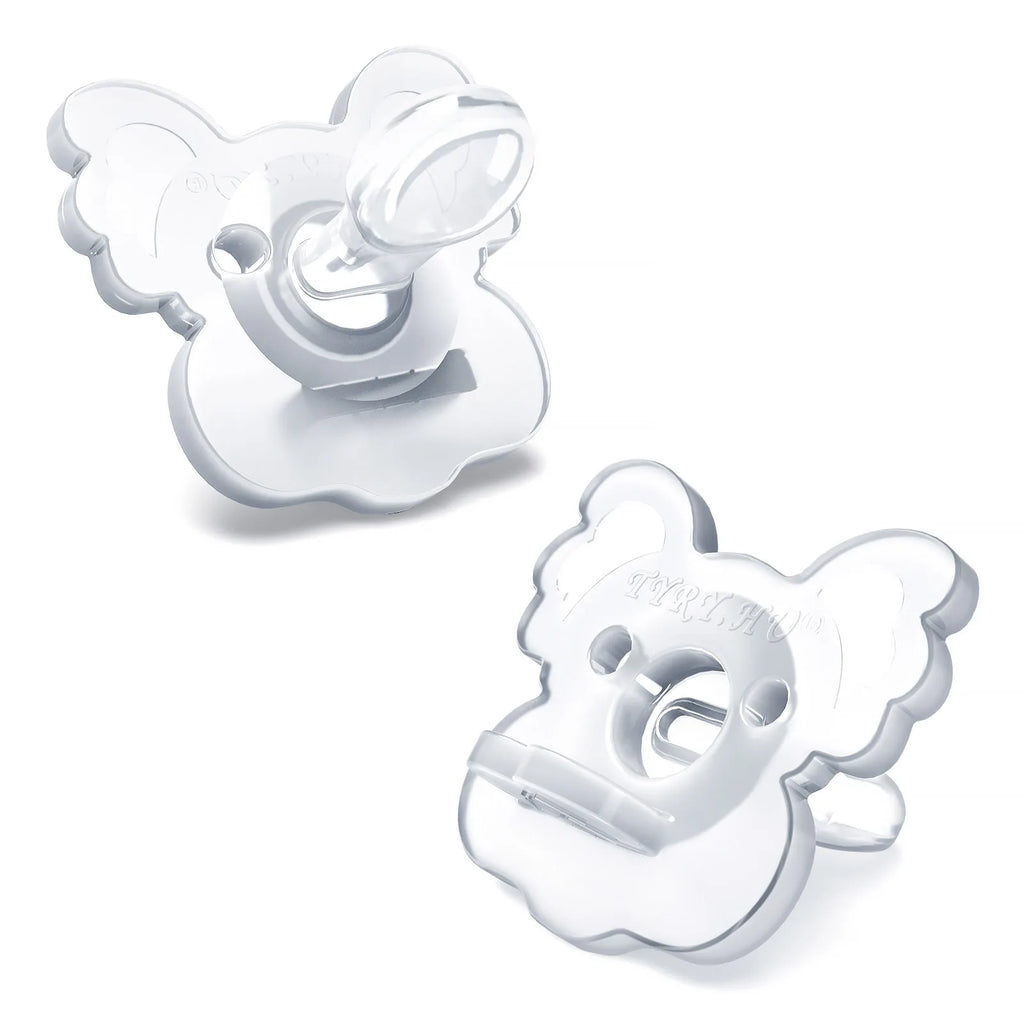 TYRY.HU 2PCS Koala Silicone Baby Pacifier Food Grade Newborn Soother Solid Color Silicone Nipple Dummies for Bebe