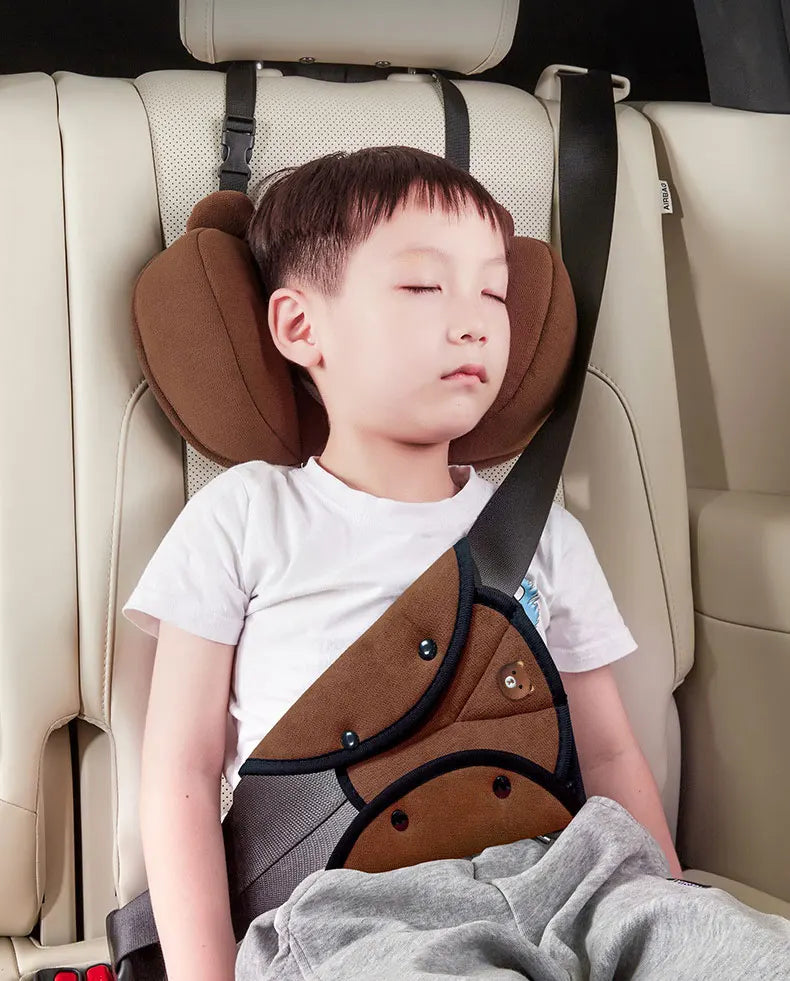 1Set Car Cute Cartoon Pillow Car Mounted Child Sleeping Pillow Car Removable Comfortable Breathable Headrest Lumbar Support