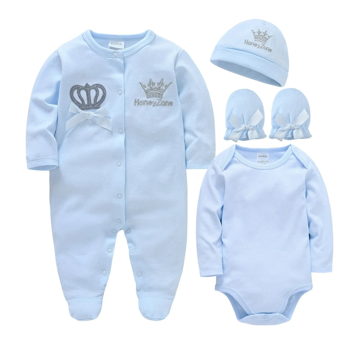 100% Cotton Newborn Autumn & Winter Long-sleeved Rompers Set 0-12M Baby Clothes Set Bodysuits One-Pieces Winter Baby Clothes