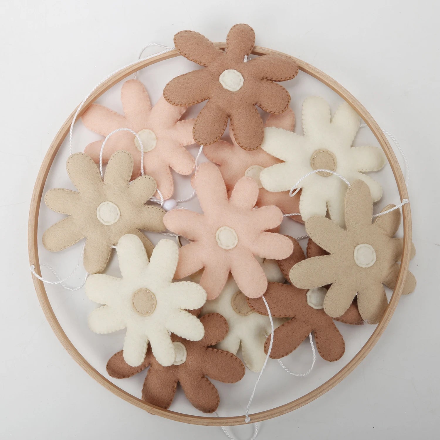 Baby girl mobile Daisy nursery decor Flower baby Crib mobile