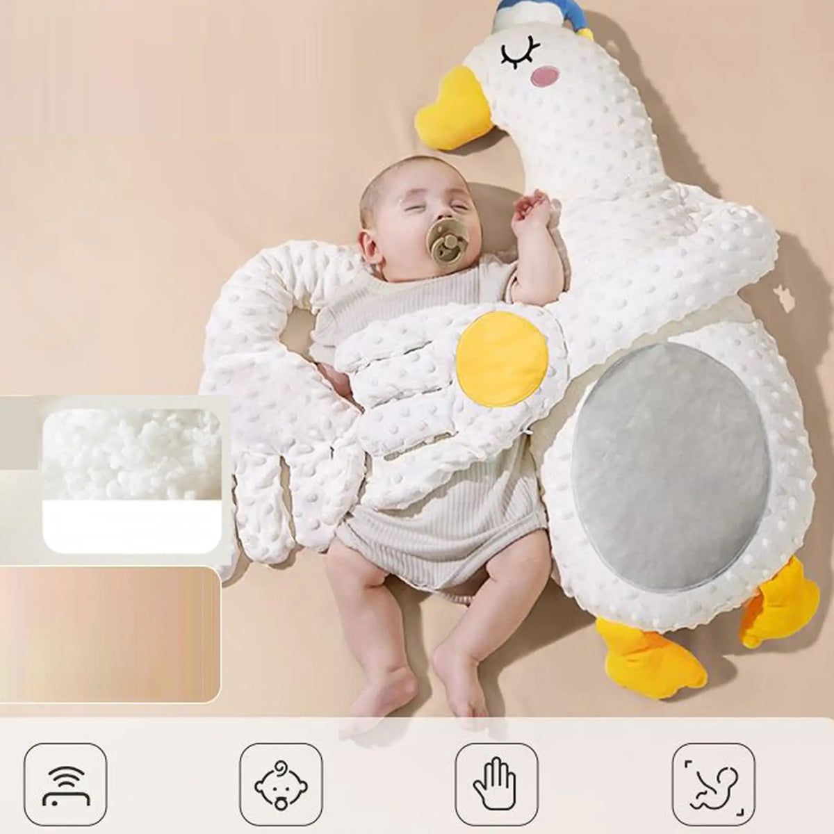 Remote Control Electric Baby Sleep Toy Baby Sleep Aid Companion Cartoon Patting Patter Cartoon Baby Sleep Aid Soother Pillow