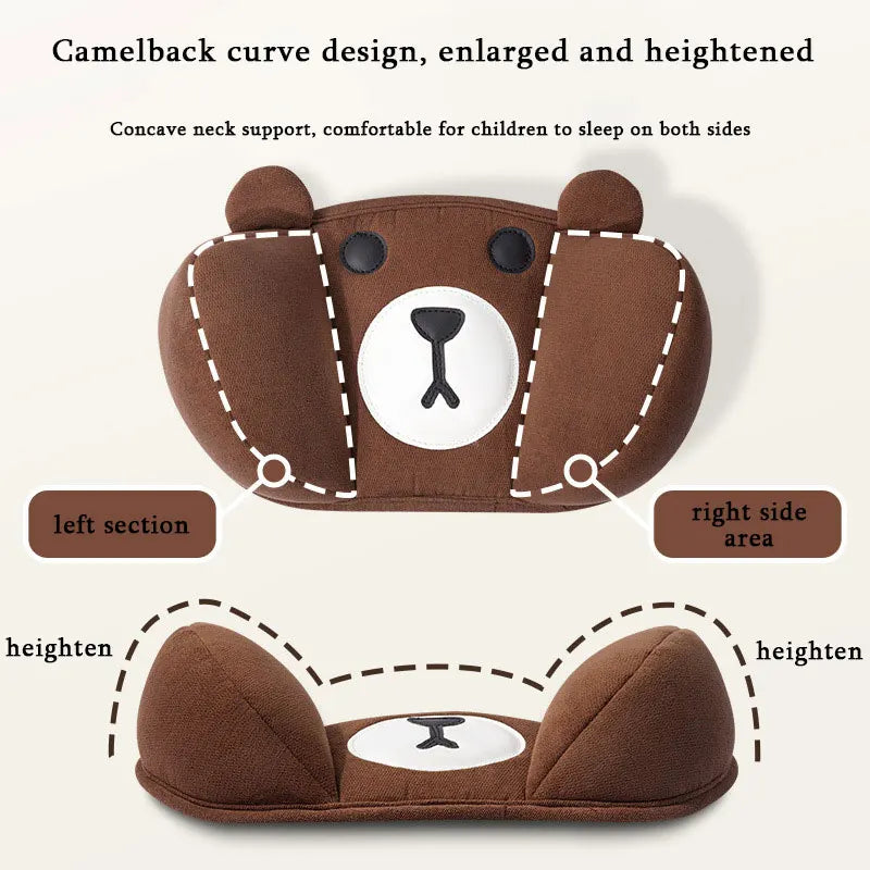 1Set Car Cute Cartoon Pillow Car Mounted Child Sleeping Pillow Car Removable Comfortable Breathable Headrest Lumbar Support