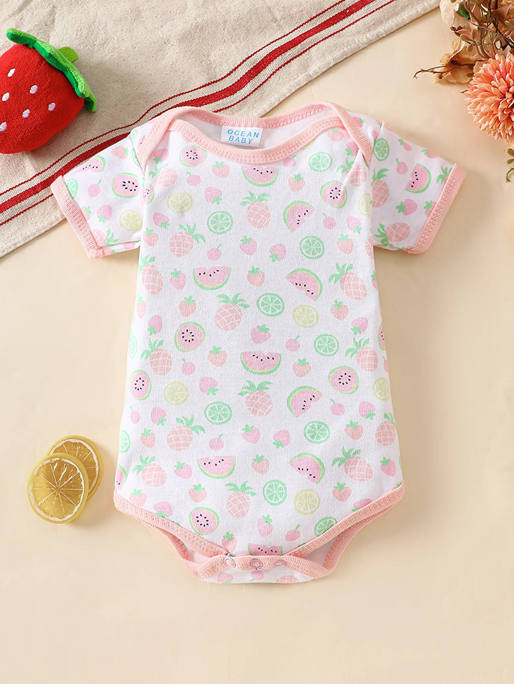 Newborn Baby 8-Piece Clothing Layette Set 100% Soft Combed Cotton Cute Grey Bear Print Infant Romper Bodysuit Hat Bib Outfit Gif