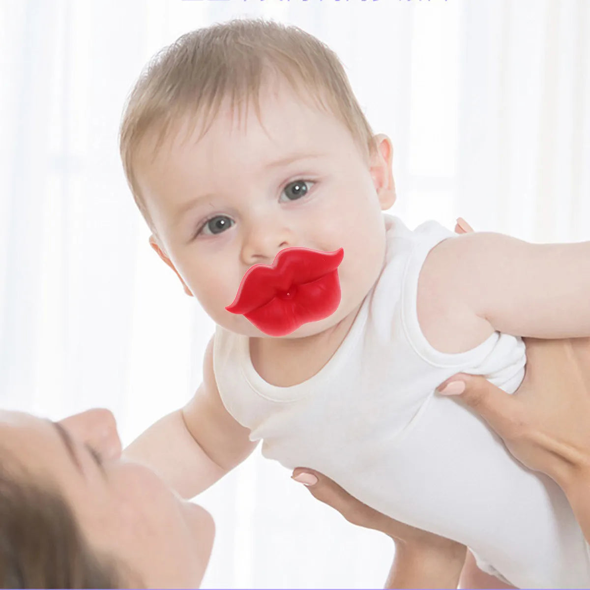 3Pcs Pacifier for Lip Shape Silicone Infant Pacifier Gentle Soothing Tool for Teething Calm Sleep Gift