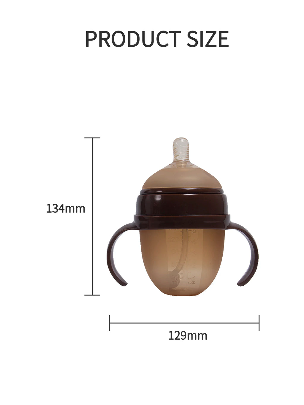 1Pc Silicone Baby Bottle 150ml/240ml Soft Durable against drops Big Mouth Pacifier Head Silicone with Handle and Gravity Ball