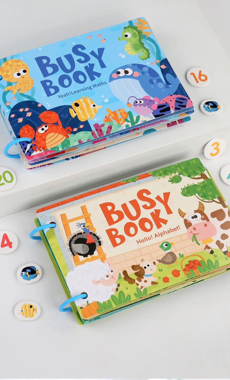 Montessori Baby Busy book My First Quiet Book Paste Early Learning Education Ty Children Toy Matching Game for Babies 2 3 Years