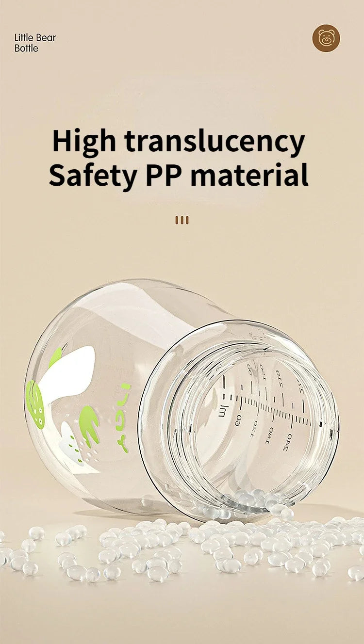 300ML Baby Bottle with Handle PP Bottle Water Cup Set Silicone Pacifier Large Capacity Bottle Multi-purpose Baby Feeding Supply